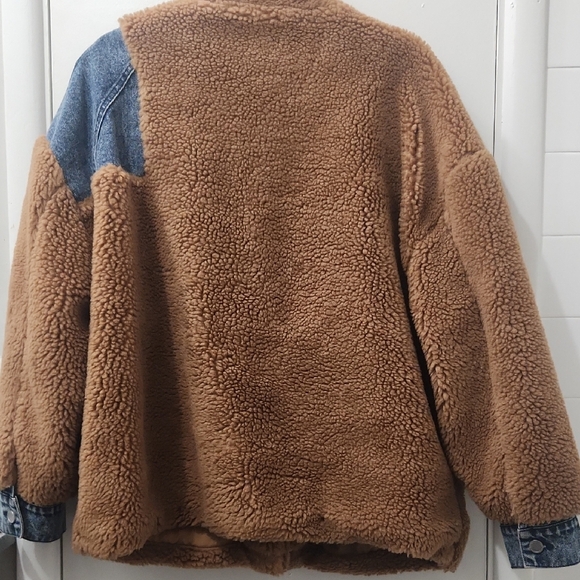 Blank NYC Tan and Denim Puffer Jacket - Picture 9 of 9